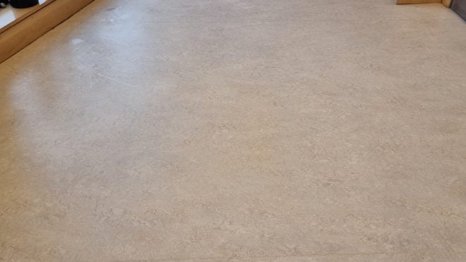 Credit Union Marmoleum Floor Cleaning & Polishing
